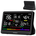 bonoch 16 in 1 Air Quality Monitor Indoor 7" Display 9 AQI+7 AQI Alerts, CO2 Monitor Air Quality Tester for CO2, TVOC, PM2.5 PM1.0 PM10, HCHO Temperature Humidity AQI & Time Air Quality Meter for Home