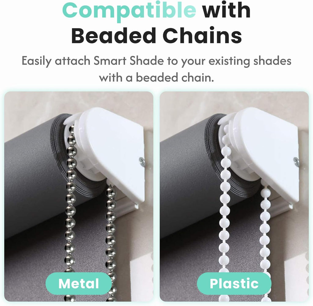 Aura Roller Smart Shade Driver, Remote Control & WiFi Dongle | Automate Existing Blinds | Beaded Window Shade Compatible | Rechargeable Long-Life Battery | Set Up Schedules | Hands Free Voice Control