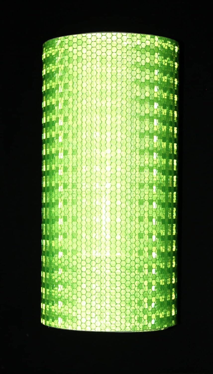 Reflective Tape Green Outdoor Waterproof 8 inch, High Visibility Industrial Marking Tape, Safety Adhesive Stickers (11 feet)