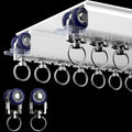Ceiling Mounted Curtain Track System - Double Rails for Curtains & Drapes - Room Dividers - Sliding Curtain Rail for Window (white, 2m)