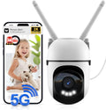 2K Home Security Camera Outdoor,360 Pan Tilt 2.4G/5G Home Surveillance Camera,WiFi Outdoor Security Cameras With Color Night Vision,Human Detection and Tracking,24/7 Recording,Cloud & SD Card Storage
