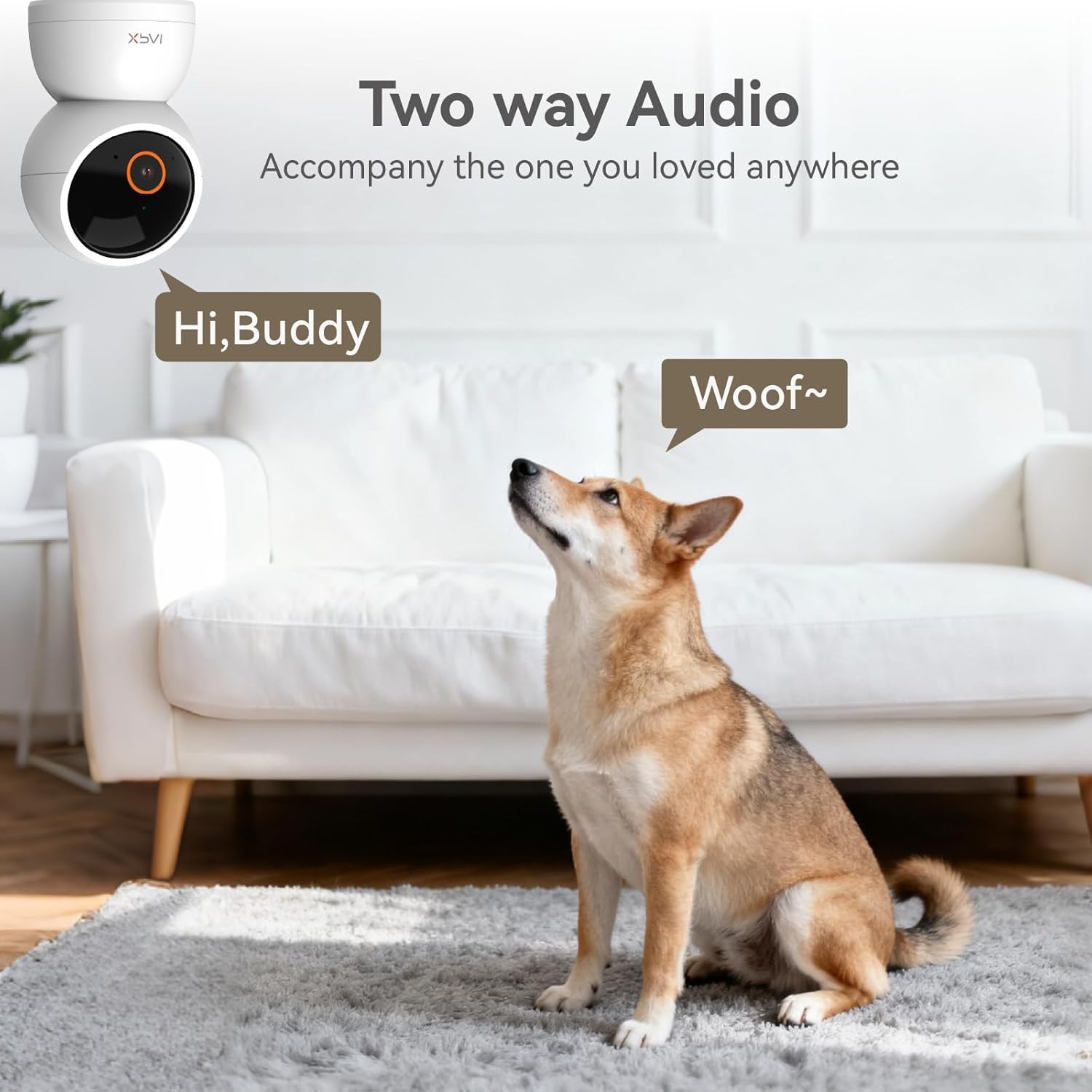 Indoor Camera Wireless, 3K Indoor Camera No Subscription,360° Motion Detection Room Cameras for Google TV, 5G Wireless Cameras with 2-Way Audio, Security Cameras for Baby and Pet
