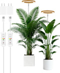 yadoker Plant Grow Light, LED Growing Light Full Spectrum for Indoor Plants,Aluminum Wood Grain Plant Lights,Height Adjustable, Automatic Timer, 5V Low Safe Voltage
