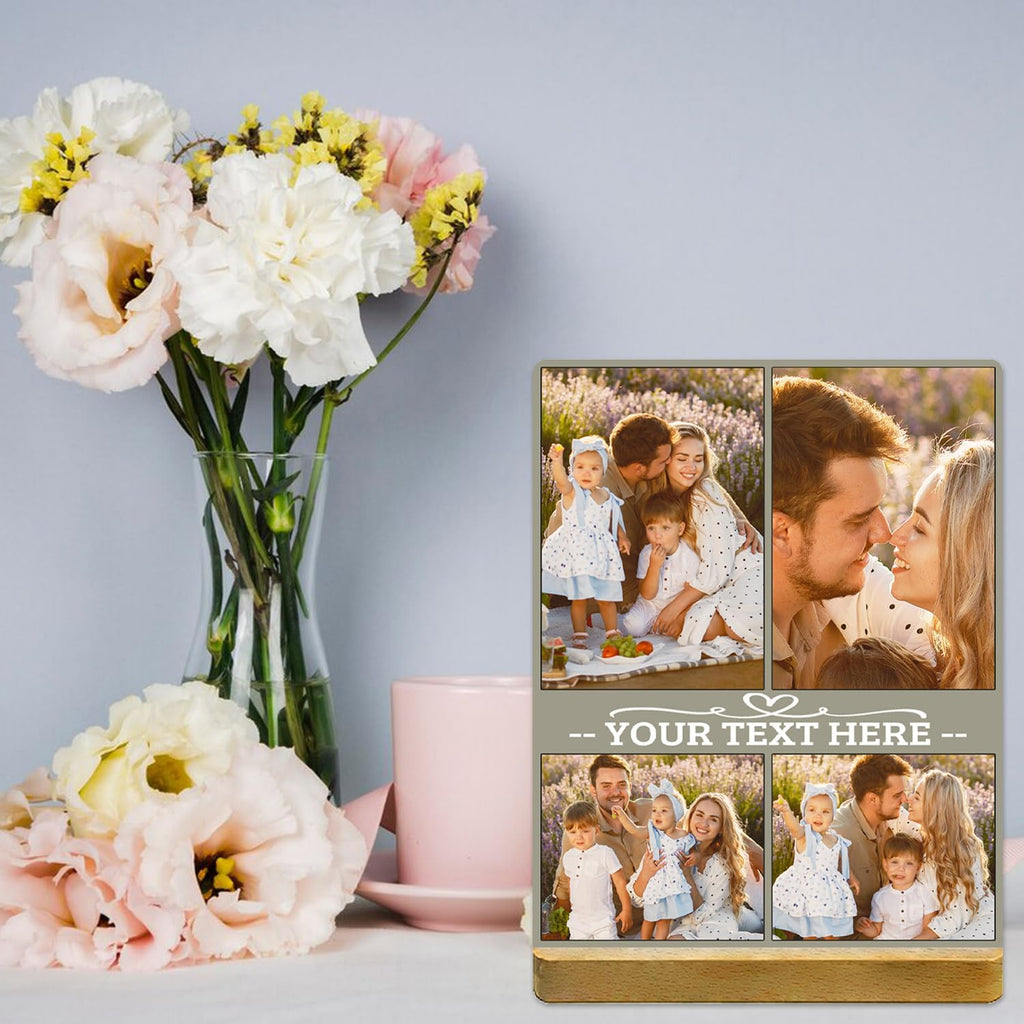 Custom Metal Photo Prints, Personalized Picture Frame with Your Photos, Customized Photo Gifts for Lovers, Couples, Family and Home Decor