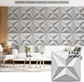 Art3dwallpanels 24" X 24" Acoustic Panels 6 Pack Soundproof Wall Panels Sound Dampening, 3D Wall Decor Absorbing Panels, White and Gray
