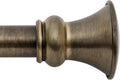 Deco Window Adjustable Curtain Rod for Windows 18 to 44 Inch (Pack of 1) Extendable Heavy Duty 1 Inch Iron Drapery Pole with Finials Wall Mounted French Door Curtain Rods (Brass)