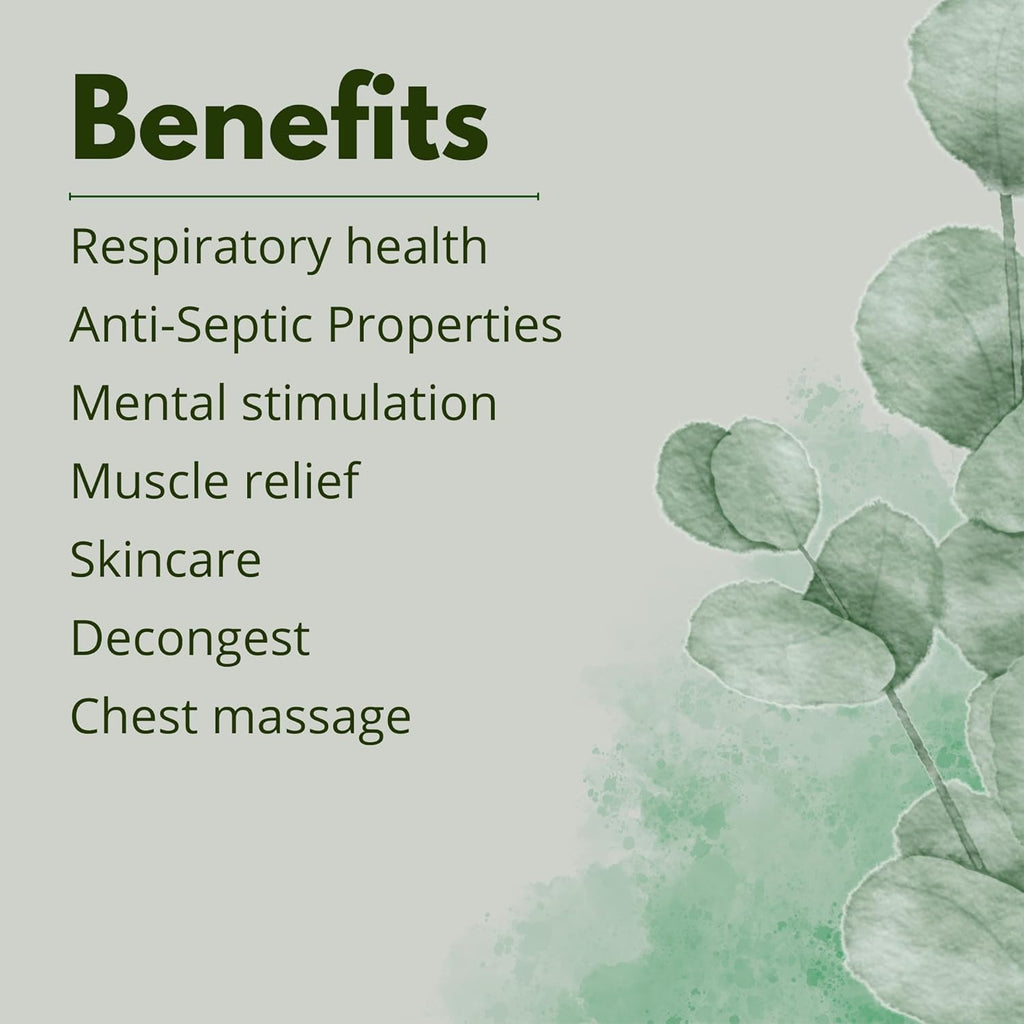 Eucalyptus Globulus Essential Oil by One Arome – Pure, Undiluted & Steam-Distilled Herbal Aroma for Diffusers for Home, Massage (Dilute), Cleaning & Linen Refresh (Pack of 4 × 0.34 fl oz)