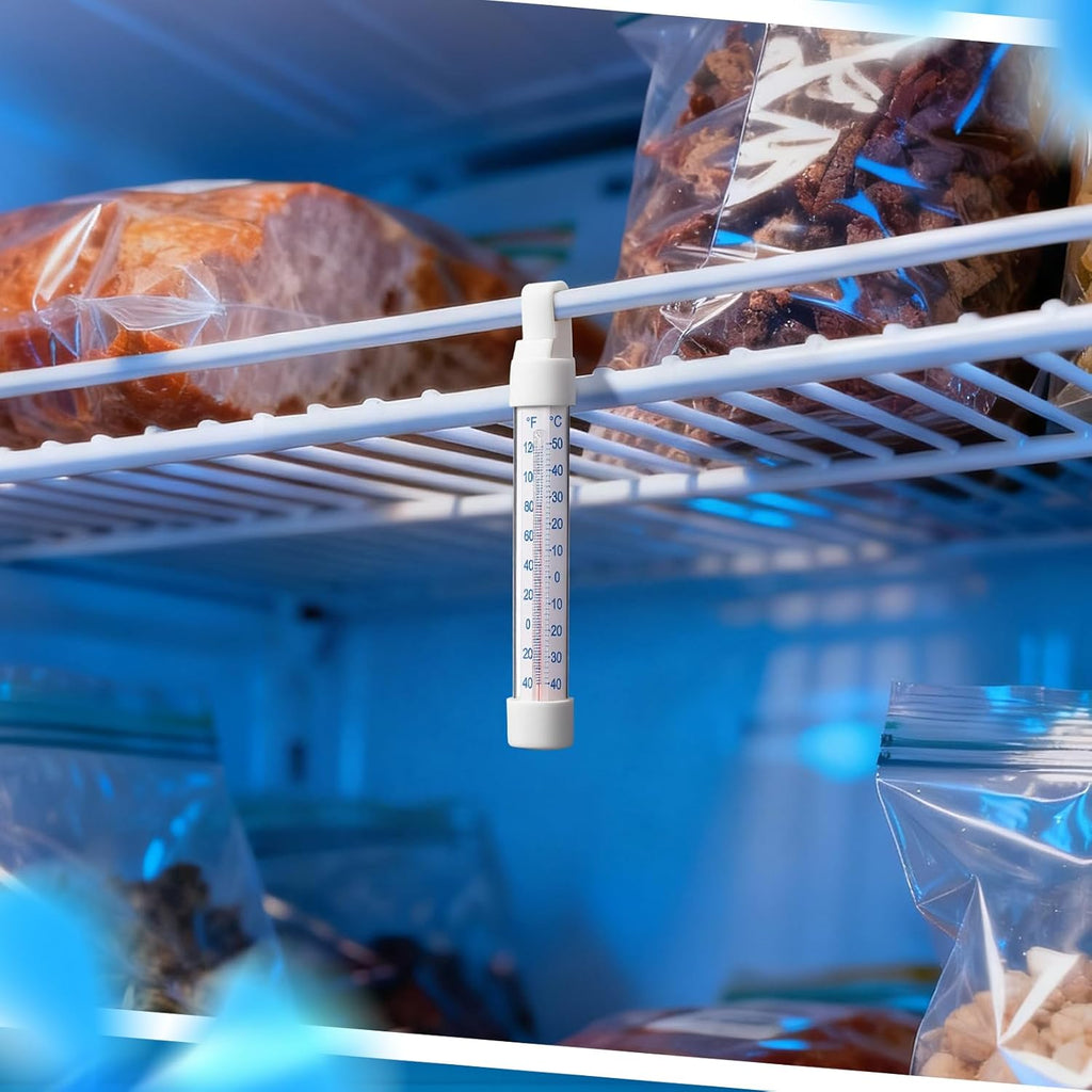 30 Pack Refrigerator Freezer Thermometer, Long Strip Hanging Standing Analog Thermometer with Fahrenheit Celsius for Kitchen Fridge Freezer Cooler (-40 to 122°f/-40 to 50°c)
