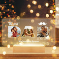 Personalized Birthday Gifts for Dad, Customized Picture Frames with Photo, Custom Photo Frame with Night Light, Personalized Gifts for Dad