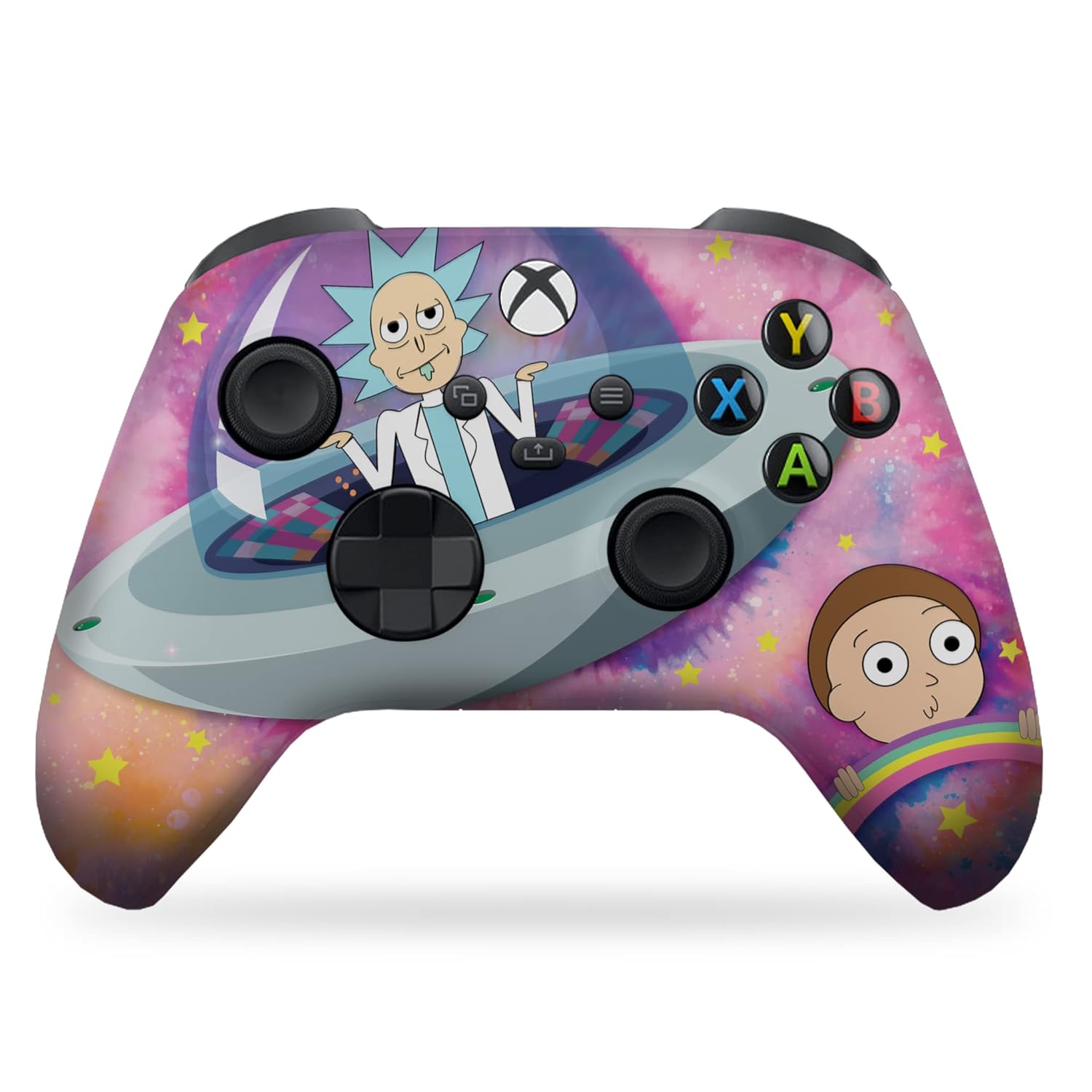 DreamController Schwifty Rickky & Mortty Custom X-box Controller Wireless compatible with X-box One/Series X/S Proudly Customized in USA with Permanent HYDRODIP (NOT JUST A SKIN)(MODDED)
