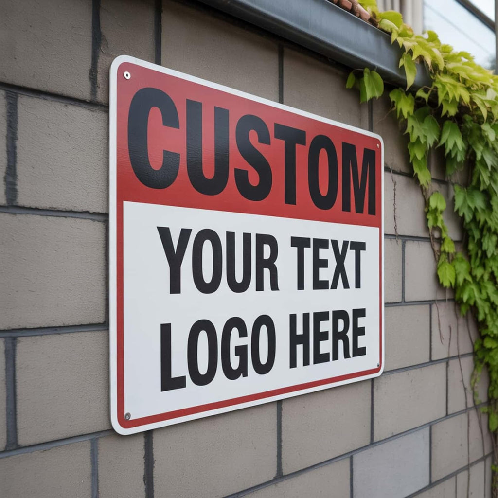 20x15 Inch Custom Sign – Personalized Metal Sign with Your Text or Logo, Rustproof Aluminum for Business, Home, Fence, Gate, or Wall Mounting, UV and Weather Resistant