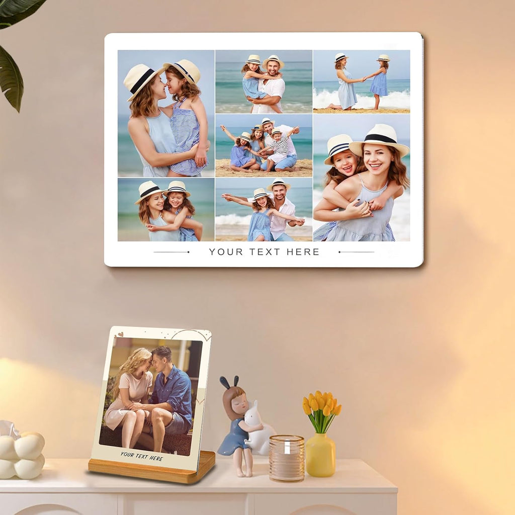 Custom Style Custom Couple Picture frames Metal Photo Prints,Customize Your own Picture Frame,Personalized Metal Picture Gift for Family and Lovers
