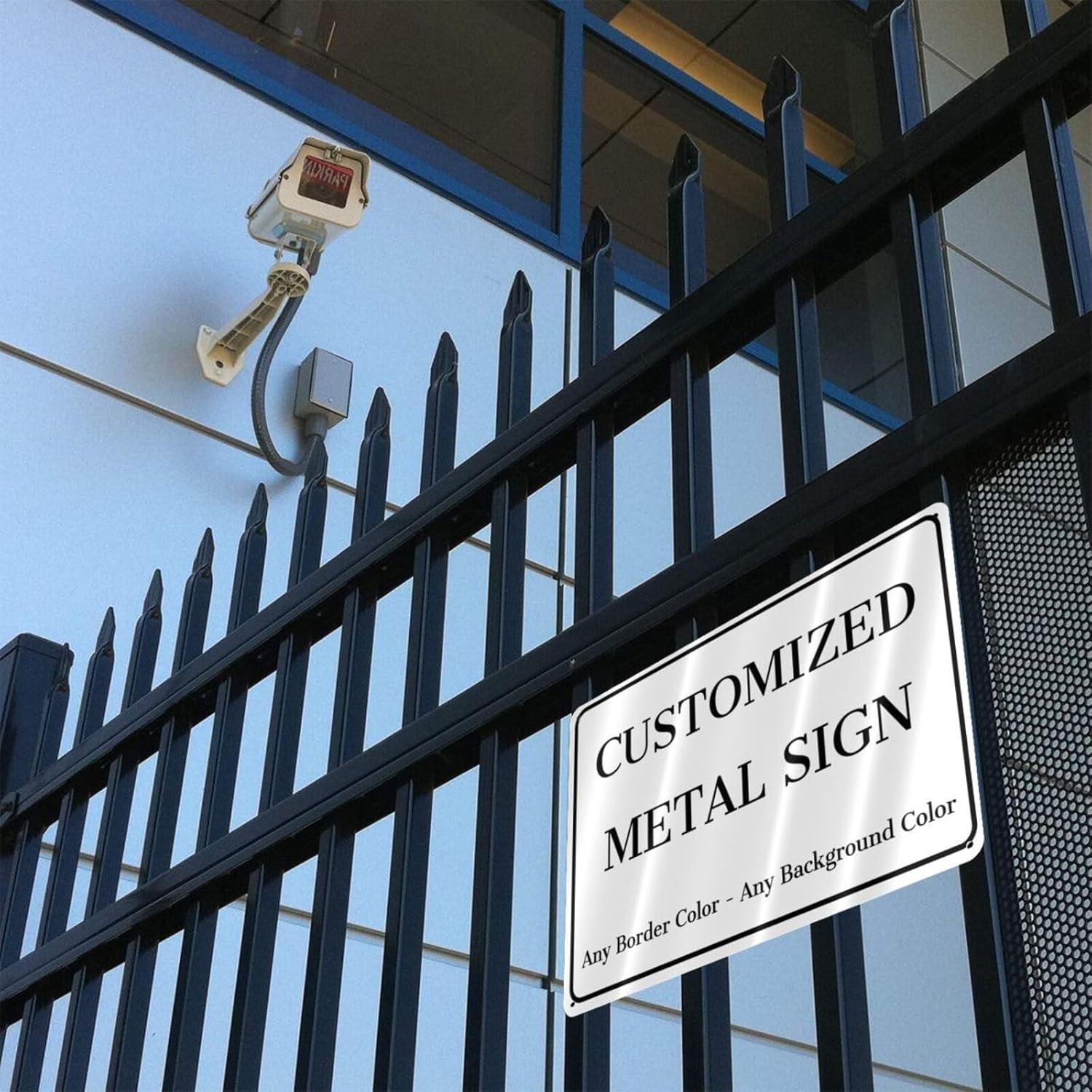 Custom Signs Outdoor Metal - 12 x 8 Personalized Aluminum Rust-Proof Entrance Garden Hazard Intersection Parking Signs, Decorative Sign（Style 02)