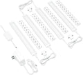 EShine 4 Pack 12 inch White Smart Dimmable LED Under Cabinet Lighting Kit Compatible with Alexa, Google - Cool White (6000K)