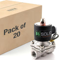 U.S. Solid 1/2" Stainless Steel Electric Solenoid Valve 110VAC Normally Closed Air Water(Pack of 20)
