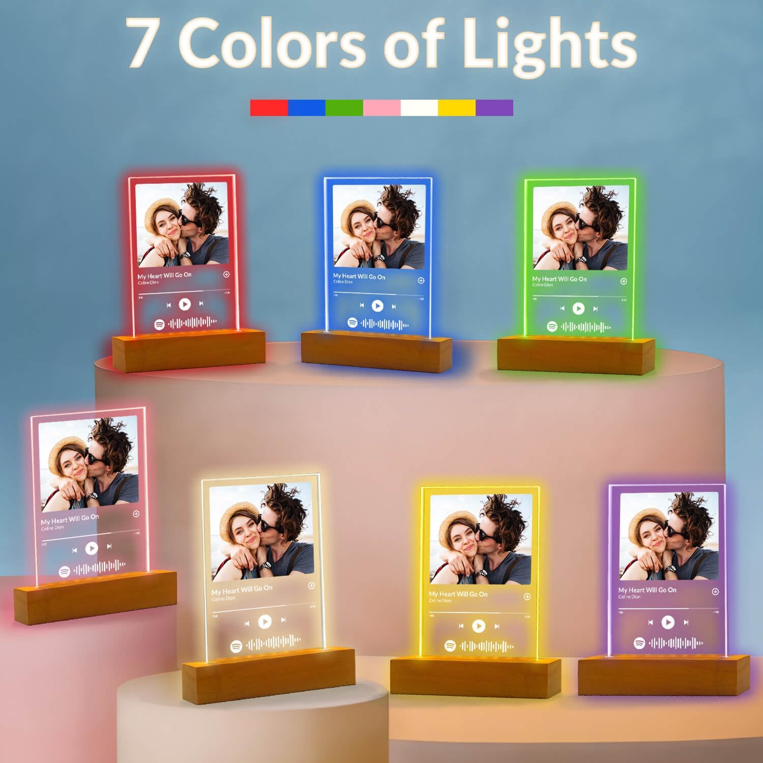 Custom Spotify Picture Frame, Customized Music Picture Frames, Personalized Photo Frames, Personalized Anniversary Valentines Day Gifts for Women Men Her Him Couple