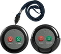 Wireless Call Buttons with Clear Call Dual Function for Wireless Call System Portable Caregiver Pager for Restaurants Nursing Home Clinic Care Facilities 2 PCS Black