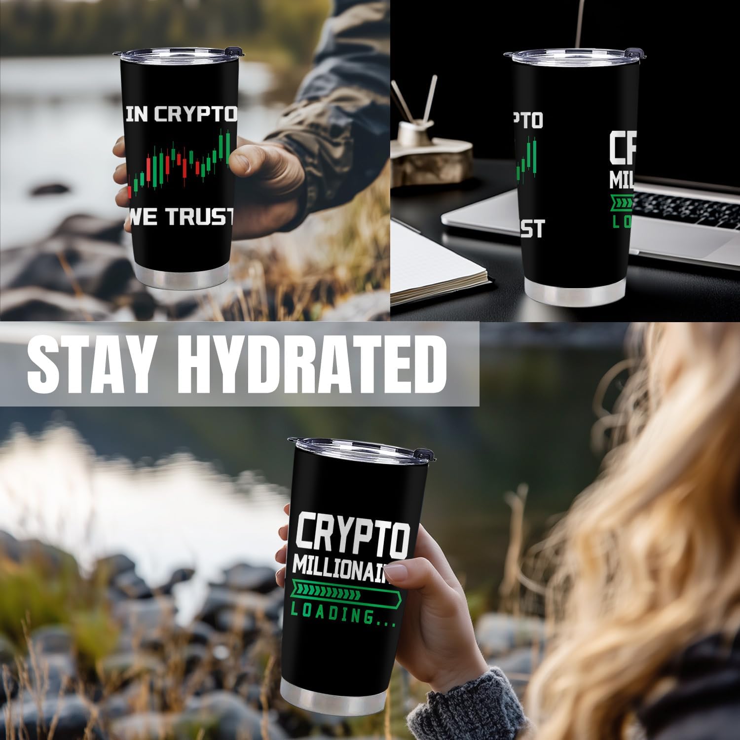 Crypto Gifts for Men - Crypto Stainless Steel Vacuum Insulated Tumbler 20 Oz