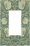 Decorative Outlet Covers Vintage Floral Plant Sage Green William Morris 1 Gang Single Rocker Light Switch Cover Plate Wall Plates GFCI Faceplate for Bedroom Home Decor
