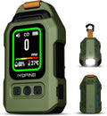 Portable Carbon Monoxide Detector for Travel, 300H Standby, CO Detector with Magnetic Back, Rechargeable 3-in-1 CO Monitor with Audible & Visual Alarm for Camping, Hotel, Car & RV (Green)