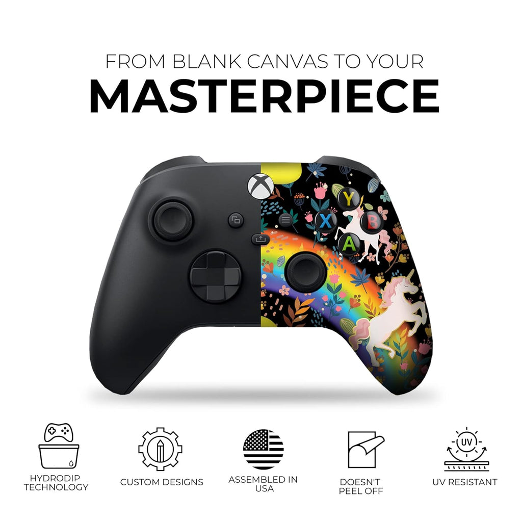 DreamController Deaddpool & Unicorn Custom X-box Controller Wireless compatible with X-box One/Series X/S Proudly Customized in USA with Permanent HYDRO-DIP Printing (NOT JUST A SKIN)