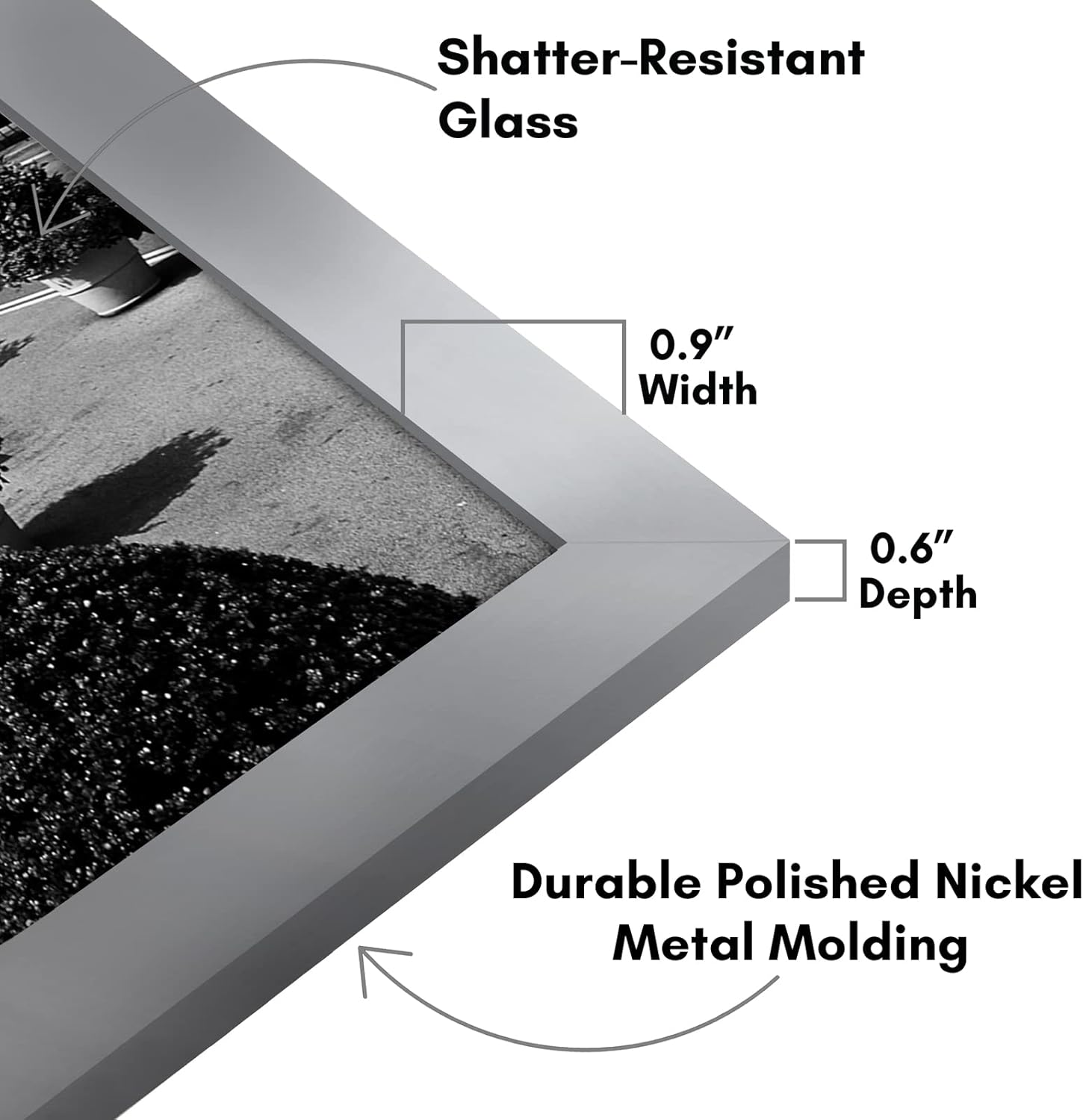 Americanflat 11x17 Picture Frame with Shatter-Resistant Glass - Signature Collection - Gallery-Style Frames Made of Engineered Wood - Photo Frame for Wall Display - Silver