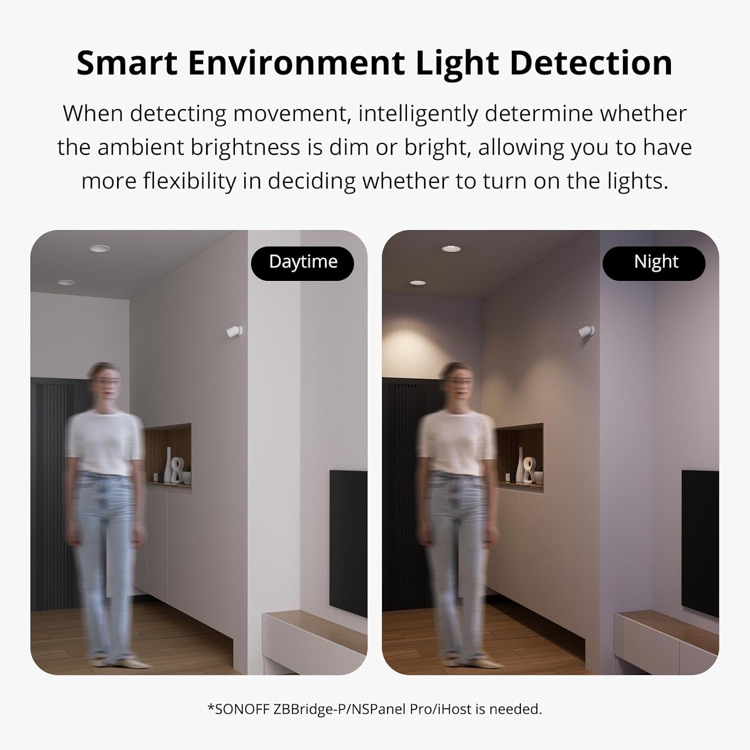 SONOFF SNZB-03P Zigbee Motion Sensor, 3-Year Battery Life, for Alert System and Automations Wireless Motion Detector, SONOFF Zigbee Bridge Required, Batteries Included (1 Pack)