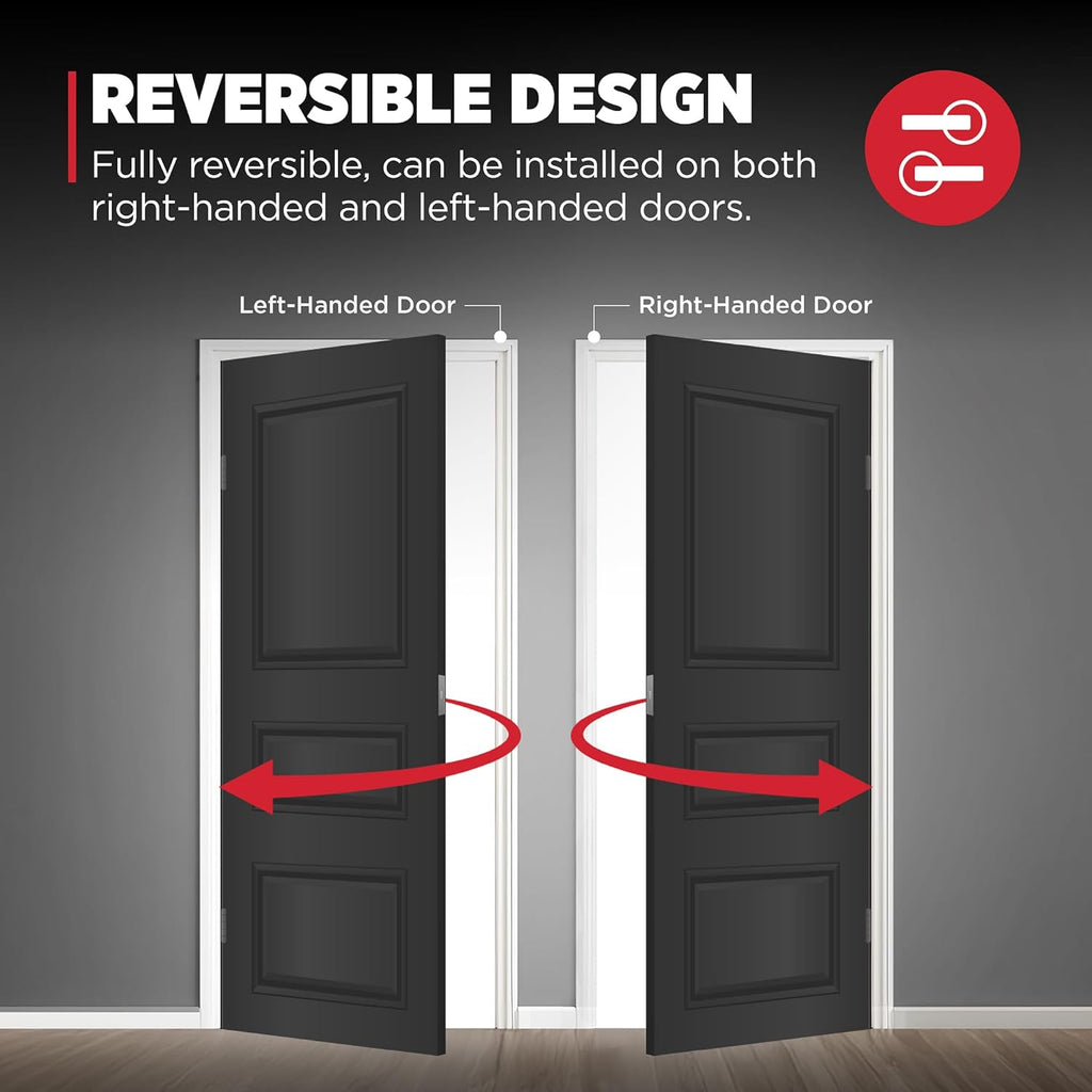 Kwikset Halifax Interior Passage Door Handle, Lever for Closet and Hallway Doors, Reversible Non-Locking Handle Lever, Matte Black, with Microban Protection, 4 Pack