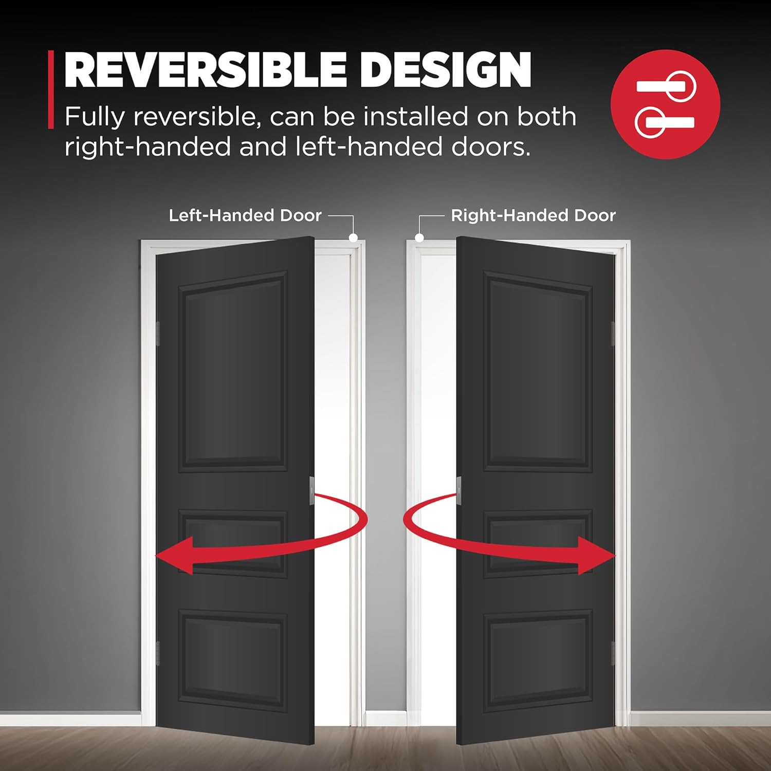 Kwikset Halifax Dummy Door Handle, Round Single Sided Lever for Closets, French Double Doors, and Pantry, Gunmetal Non-Turning Reversible Interior Push/Pull Lever