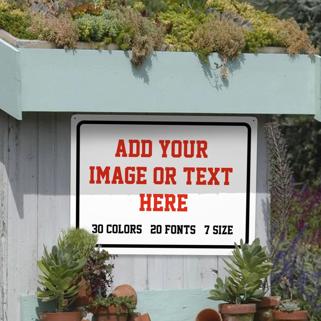 Custom Signs Outdoor Metal Sign - 8 x 6 Personalized Signs for Business, Workplace, Office, Home, Delivery Signs, Road Signs, Garden Signs, Hazard Signs, Intersection Signs, Parking Signs, Decorative Signs