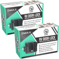 LATCH.IT Black RV Door Latch | 2 Keyed Alike RV Door Locks for Travel Trailers | Travel Trailer Door Latch | 100% Metal Camper Door Lock w/ 4 Keys | Trailer Door Lock is Easy-to-Install & Fits Most!