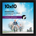 Americanflat 10x10 Picture Frame with Shatter-Resistant Glass - Signature Collection - Gallery Style Frames Made of Engineered Wood - Square Frame for Wall Display - Black