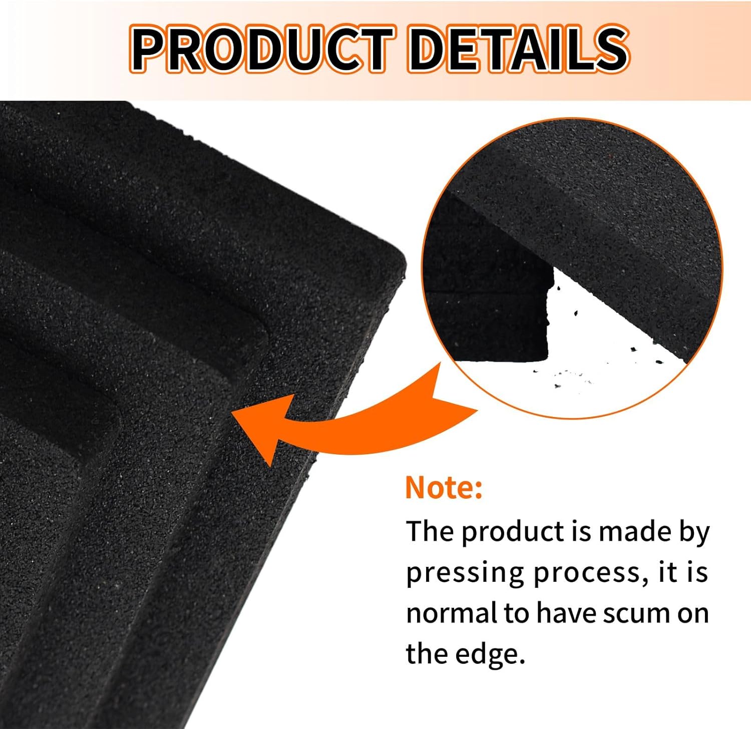 OULEME RV Leveling Block Flex Pads, 12” Rubber Jack Pads, Anti-Vibration & Anti-Slip Mats, for Camper Travel Trailer Jacks & Stands & Stabilizers on Uneven Surfaces, 4-Pack