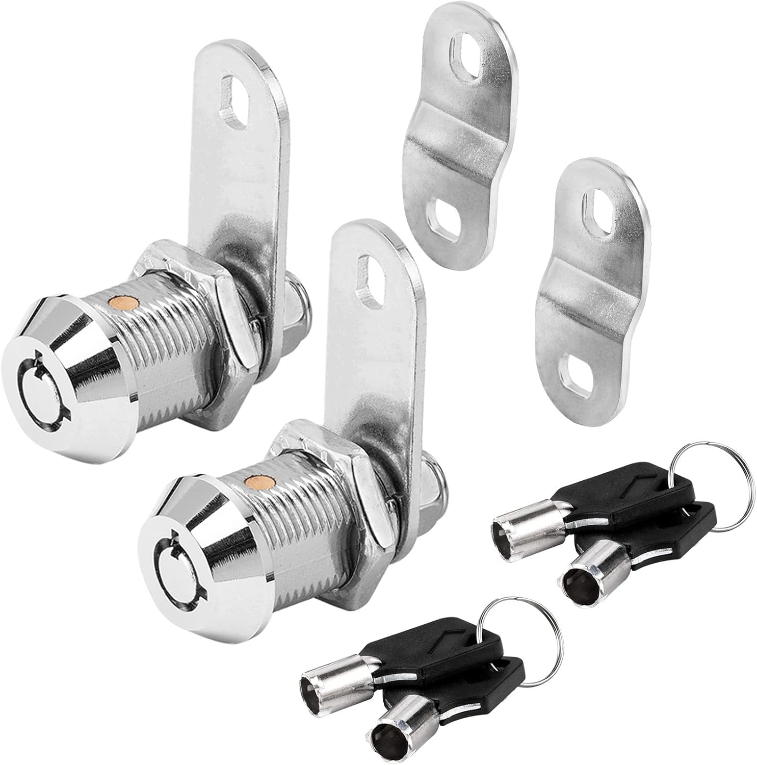 RV Storage Locks - Keyed Alike, 7/8' Fits 9/16' Max Door Thickness, Camper Trailer Cabinet Locks (2Pack)