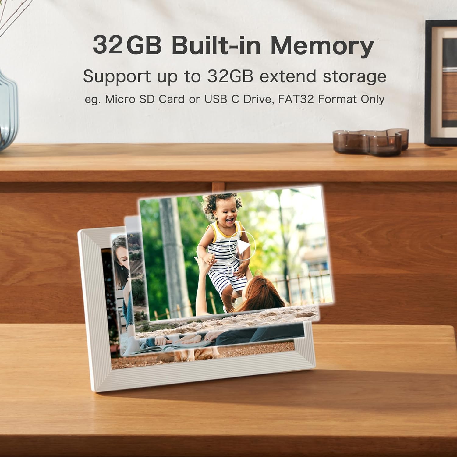 Frameo WiFi Digital Picture Frame, Birthday Gifts for Women, 10.1 Inch 1280 * 800IPS Touch Screen Digital Photo Frame, 32GB Memory, Auto-Rotate, Share Picture Video, Birthday Gift for Mom, Dad, Wife