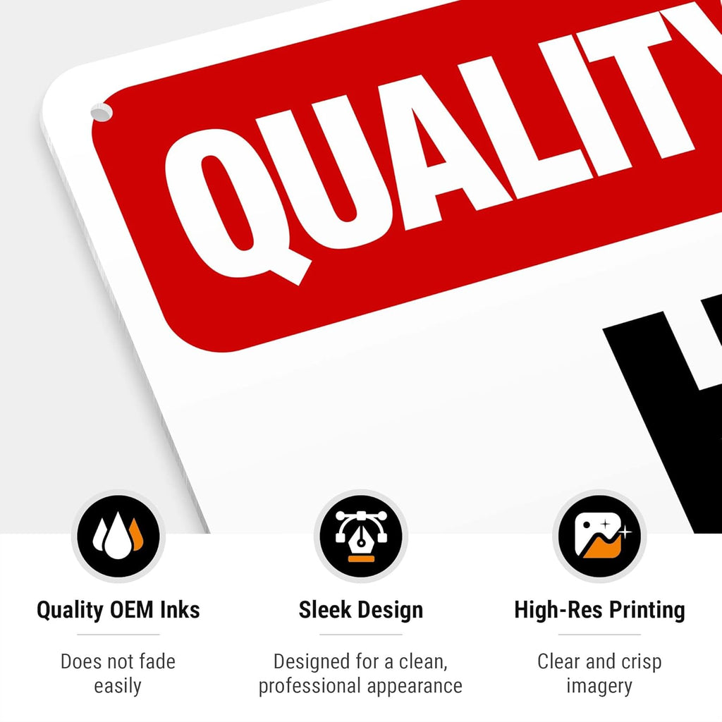 Quality Control Hold Area Sign, 10x14 Inches, Rust Free .040 Aluminum, Fade Resistant, Made in USA