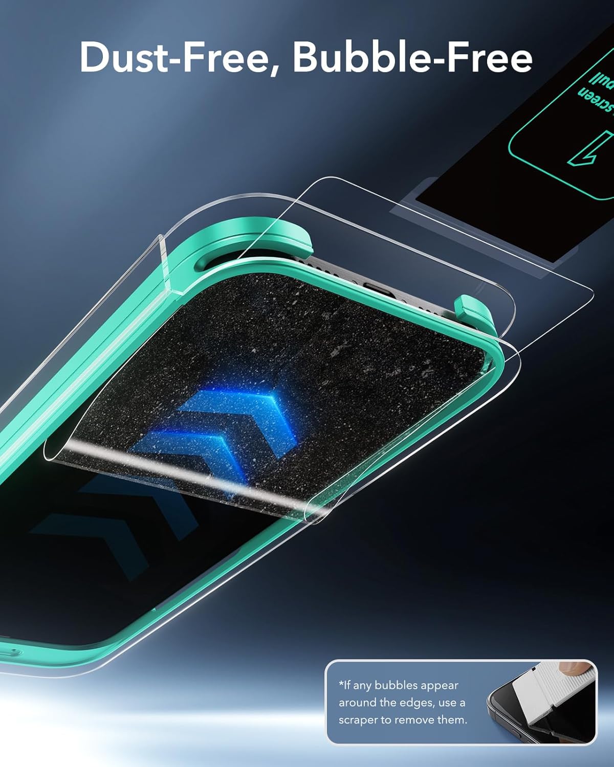 ESR 3 Pack 9H+ Glass for iPhone 15 Pro Max Screen Protector, [Military Grade Shatterproof & Longest Durable] Armorite Ultra-tough Full Coverage Tempered Glass with UltraFit Tray
