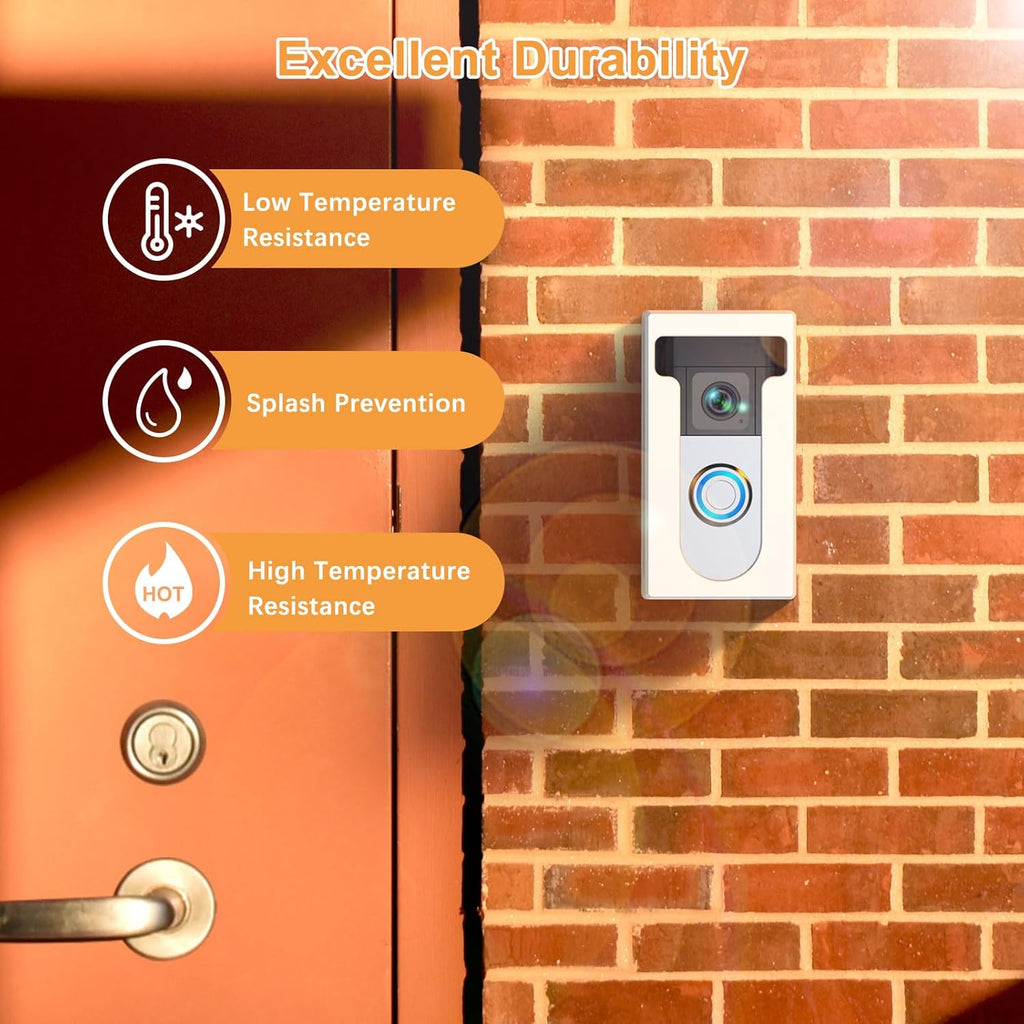 QIBOX Adhesive Video Doorbell Mount Compatible for Ring/Blink Wireless Video Doorbell,No Drill Camera Mount Bracket Cover Holder Corner Kit Accessories (Not Block Doorbell Sensor)