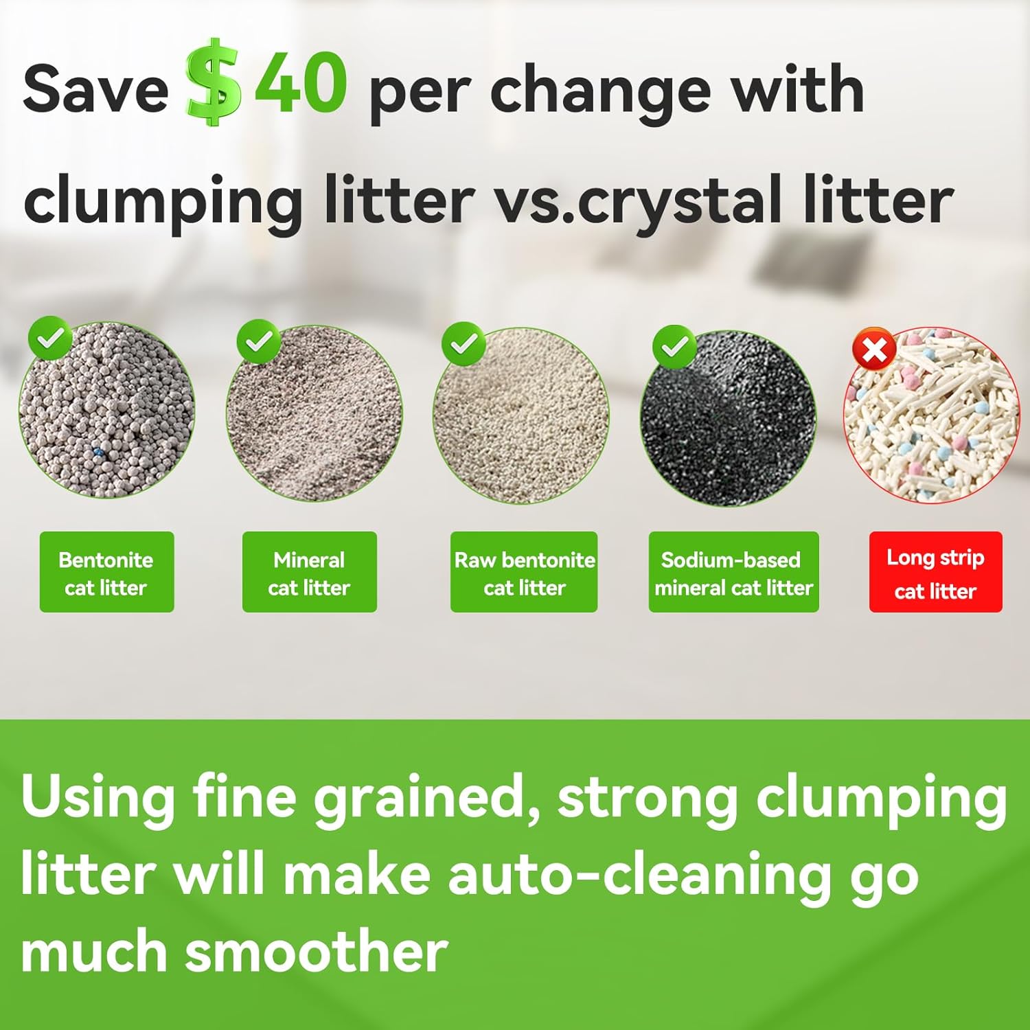 S6 Self Cleaning Litter Box, Upgraded Automatic Cat Litter Box Self Cleaning That Can Use Clumping Cat Litter, Open Design with Cats Taking to It Immediately, Anti Pinch and Odorless(Light Gray)