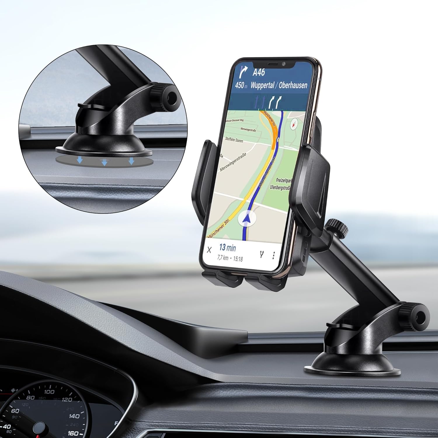 Sticky Adhesive Pad for Radar Detector Mount,Round Clear Double-Sided Tapes(2.2 inches and 2.6 inches) with Center Hole Design,for Radar Detector Mount,Dash Cam Suction Cup,GPS Sucker Holder etc