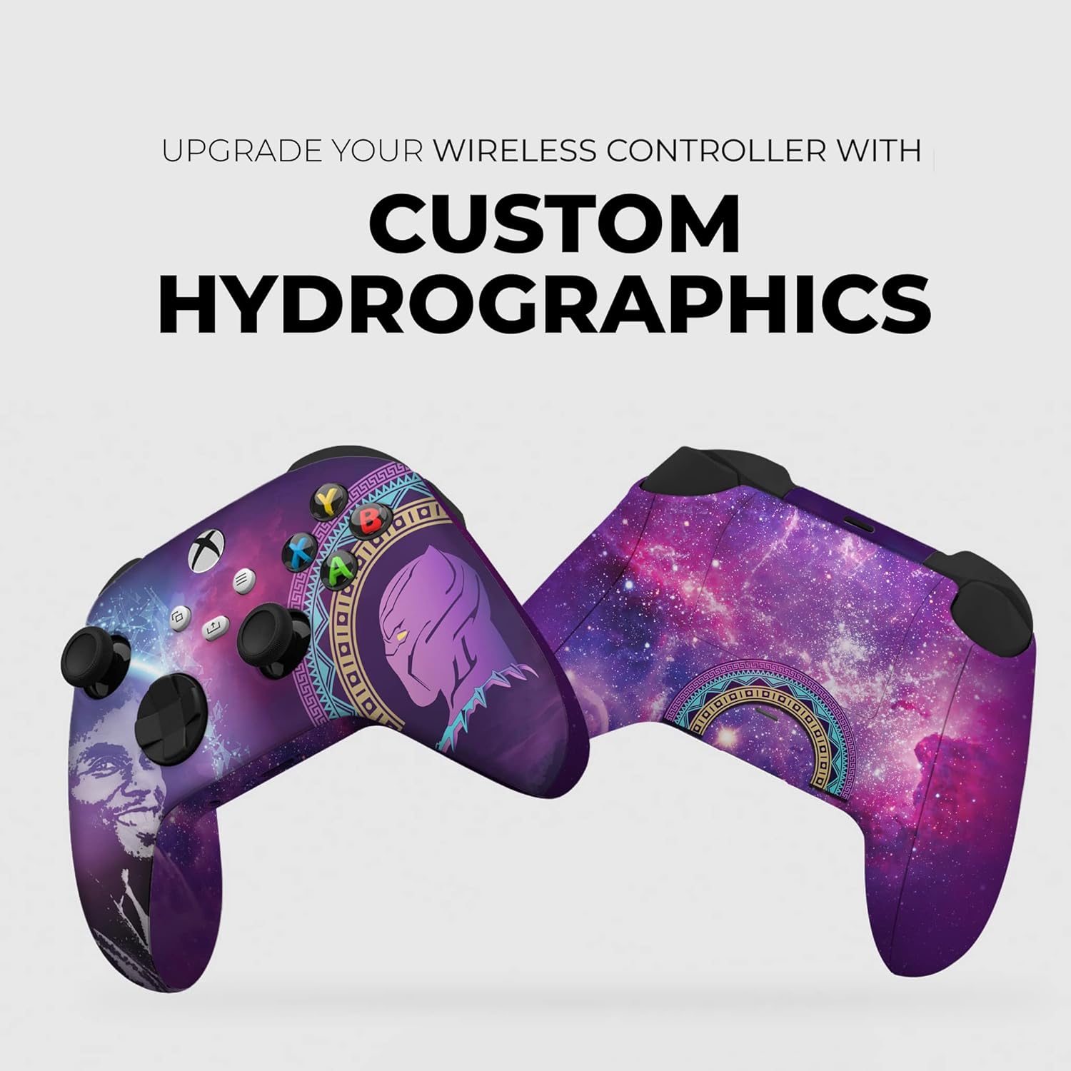 DreamController Blacckk Panther Custom X-box Controller Wireless compatible with X-box One/Series X/S Proudly Customized in USA with Permanent HYDRO-DIP Printing (NOT JUST A SKIN)