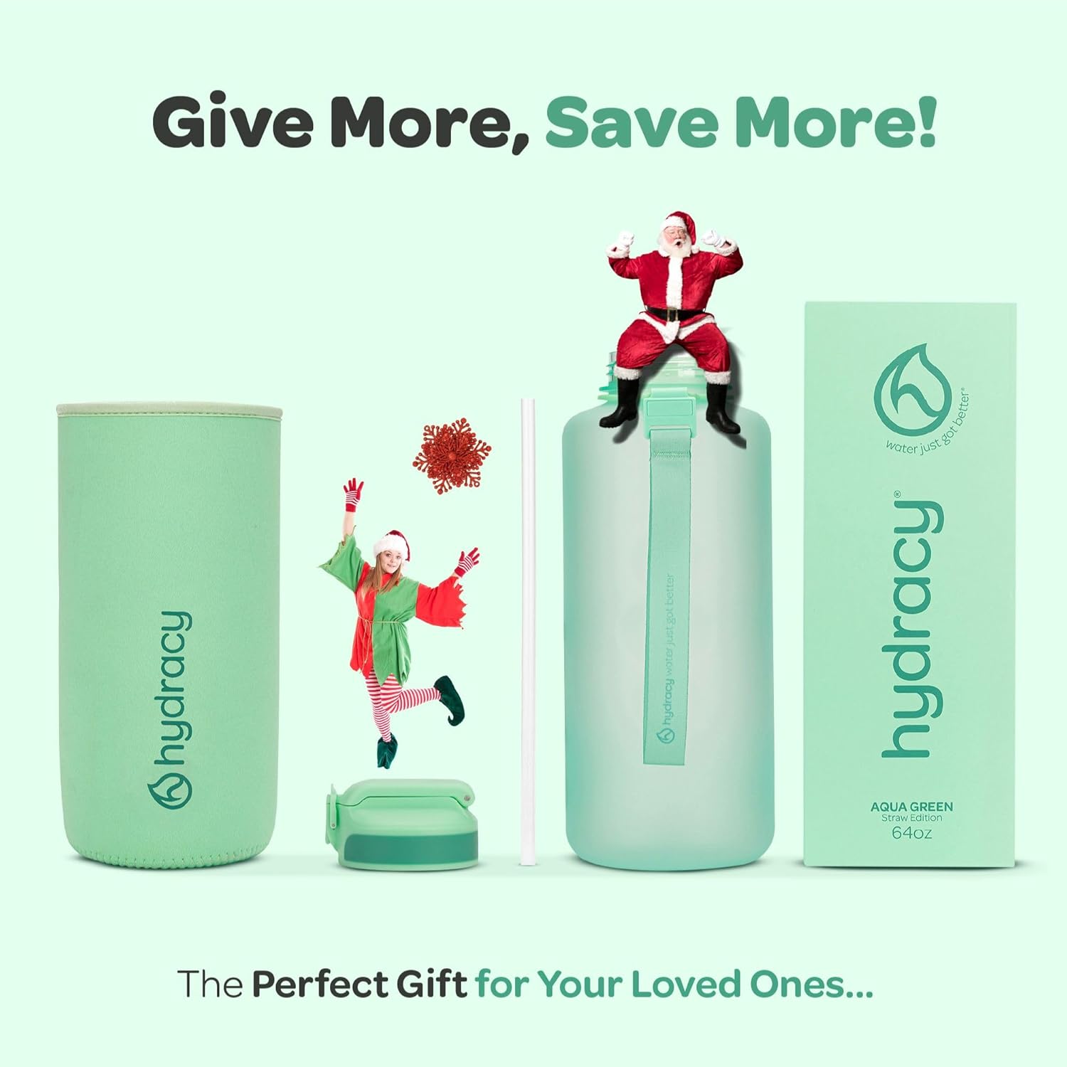 Hydracy Water Bottle with Time Marker -Large BPA Free Water Bottle & No Sweat Sleeve -Leak Proof Gym Bottle with Fruit Infuser Strainer & Times to Drink -Ideal for Fitness Sports & Outdoors
