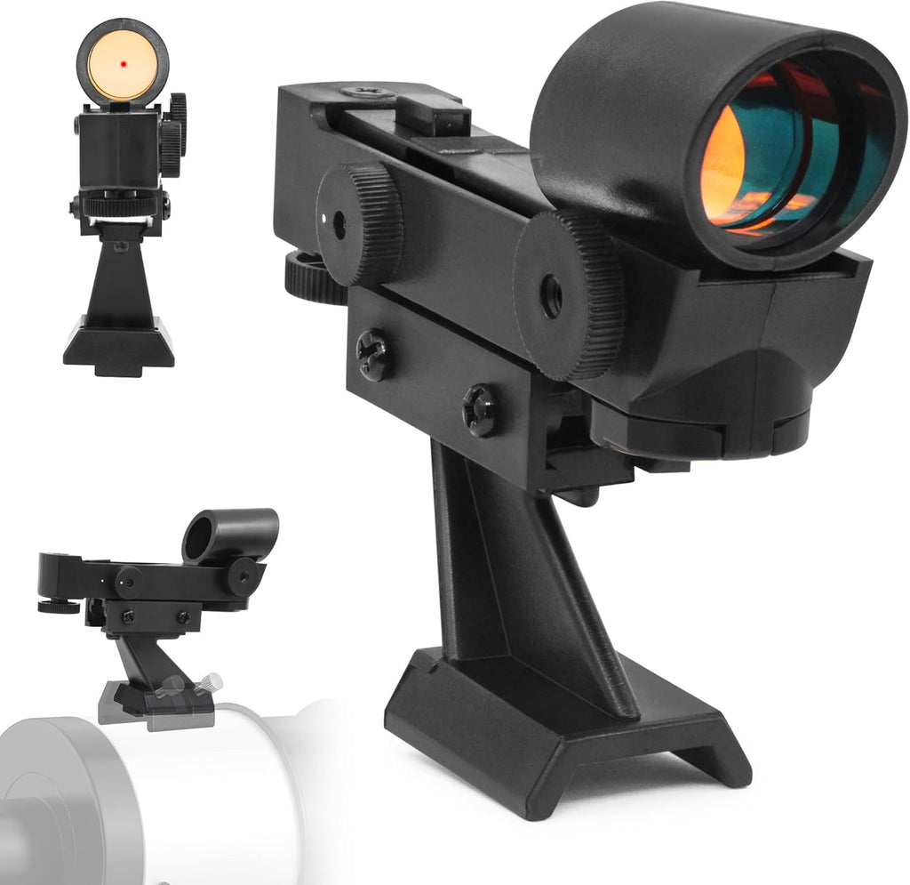 Astromania StarPointer Finderscope for Astronomical Telescopes Reflex Viewfinder, Red Dot Finder Scope Sight Telescope Accessories with Slide-in Bracket Compatible for Universal Dovetail Mounting Base