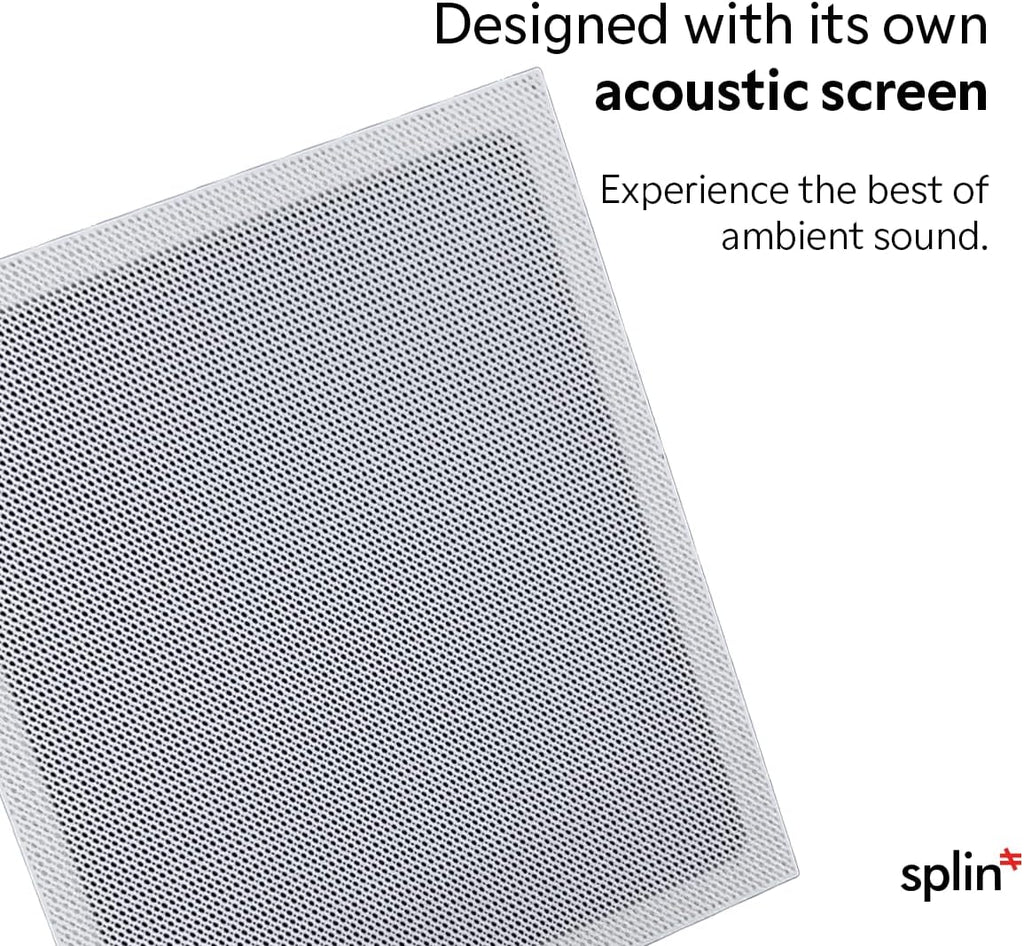 Splin Ceiling Embedded Mount Stand Compatible with Smart Speaker Alexa Echo Pop, Echo Dot 4th and 5th gen., Amazon, and HomePod Mini, Apple— Pro Light— Model Squared Built-in (White) —