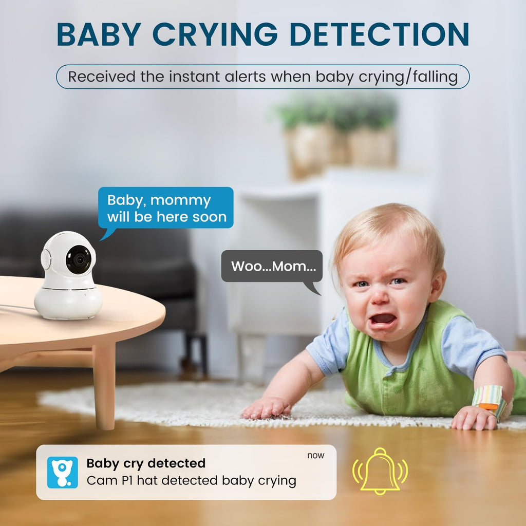 litokam Security Camera Indoor 2K, 360 Pan/Tilt Cameras for Home Security with Motion Detection, Baby Monitor for Pet/Dog with Night Vision, 2.4GHz WiFi Cam with Phone App & 2-Way Audio