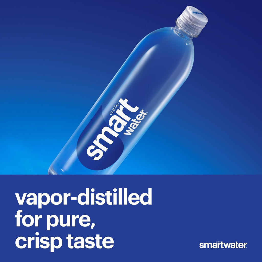 Smartwater vapor distilled premium water , 16.9 Fl Oz (pack of 6)