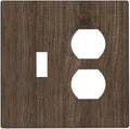 Outlet Covers Rustic Walnut Wood Grain 1 Toggle 1 Duplex Switch Plate Covers Electrical Light Switch Cover Plate Decorative Wall Plate Socket Cover for Farmhouse Cabin Decor
