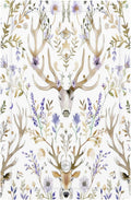 Light Switch Cover Plate Gothic Retro Floral Damask Elk Wild Flower 1 Gang No Device Blank Electrical Wall Plates Faceplate Decorative Switch Plate For Bed Room Living Room Decor