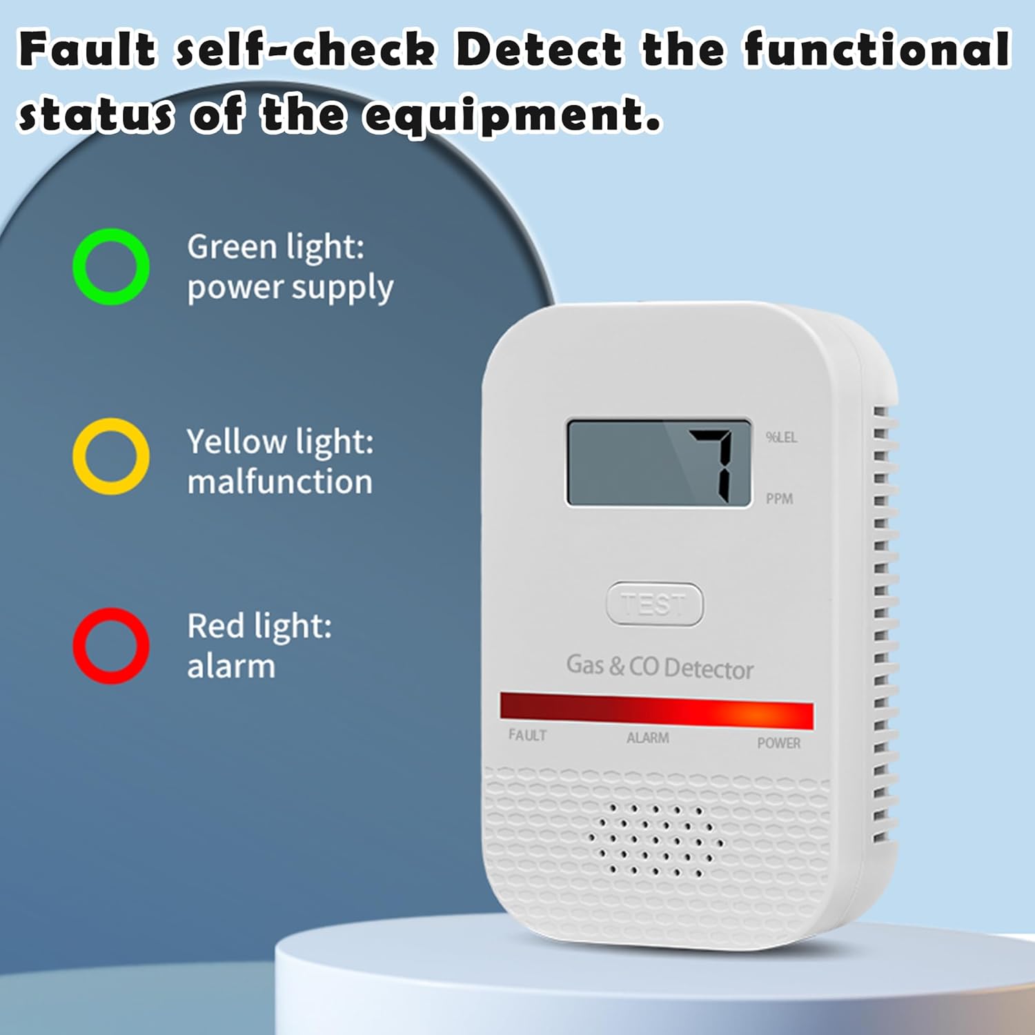 3PCS 2-in-1 Carbon Monoxide and Combustible Gas Detectors Combination, Plug in Co Leak Detector LNG LPG Monitor for Home Travel RV Essentials, Sound Alarm Over 85dB, 50-Feet Detection Range