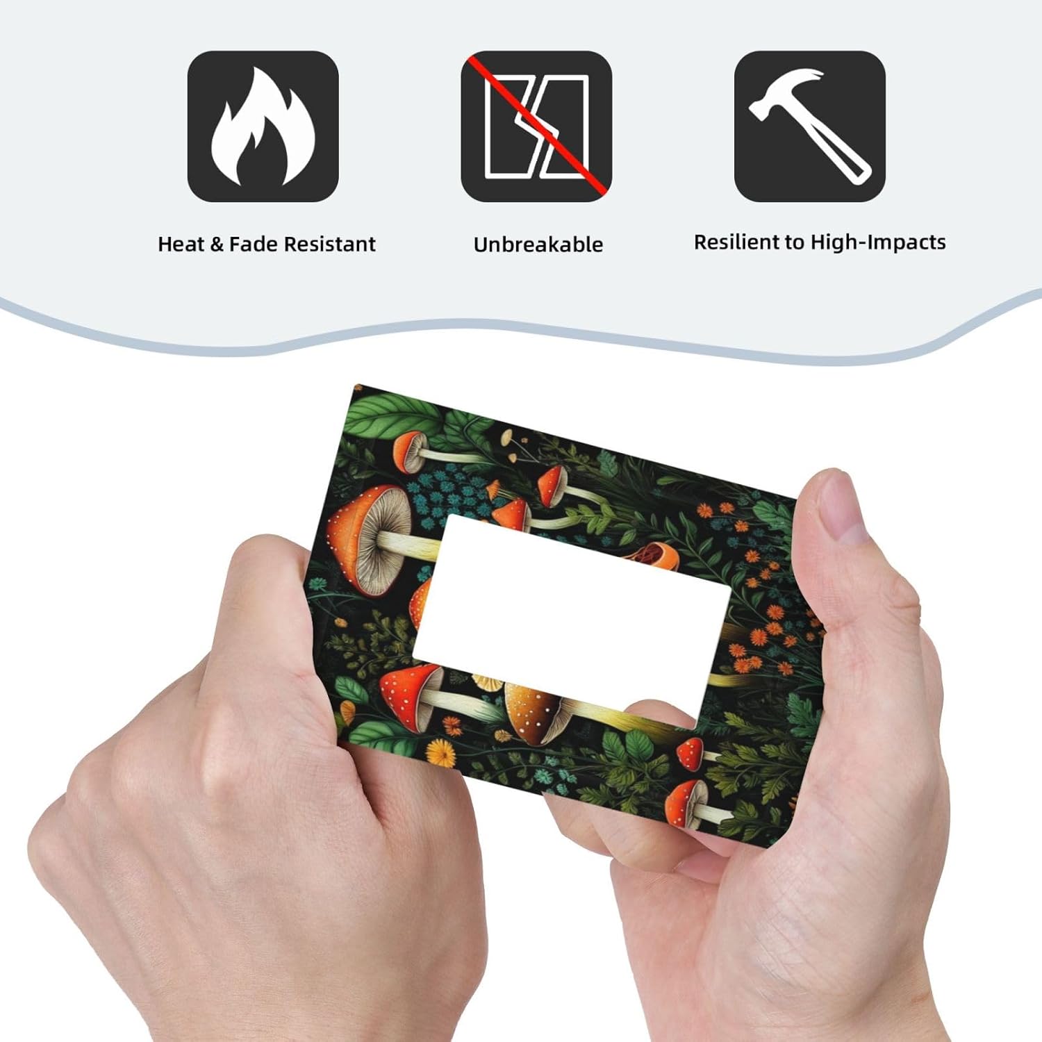 Decorative Outlet Covers Boho Red Mushroom Green Leaf Plants Floral 1 Gang Single Decora GFCI Device Light Switch Covers Plate 1 Rocker Wall Plate Jumbo Switch Cover Plate